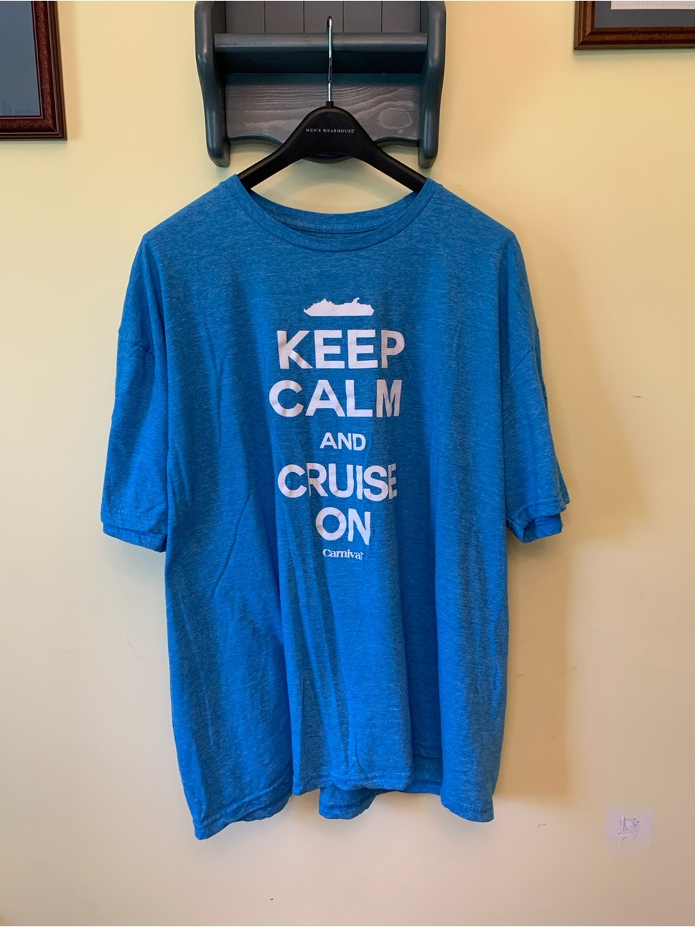 Keep Calm and Cruise On Blue Unisex T-Shirt